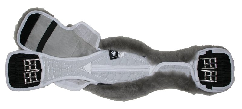 Mattes Lammfellbezug für Kurzgurt anatomisch 50cm weiß